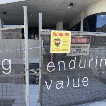 Brisbane construction site security warning sign